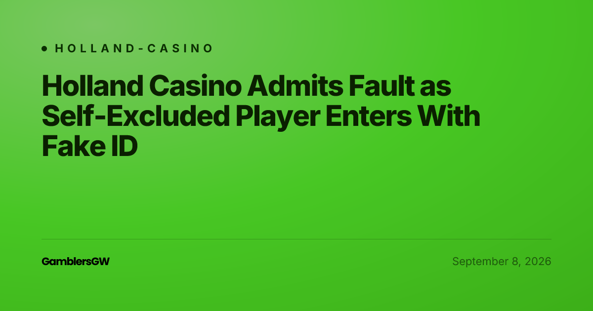 Holland Casino Admits Fault as Self-Excluded Player Enters With Fake ID