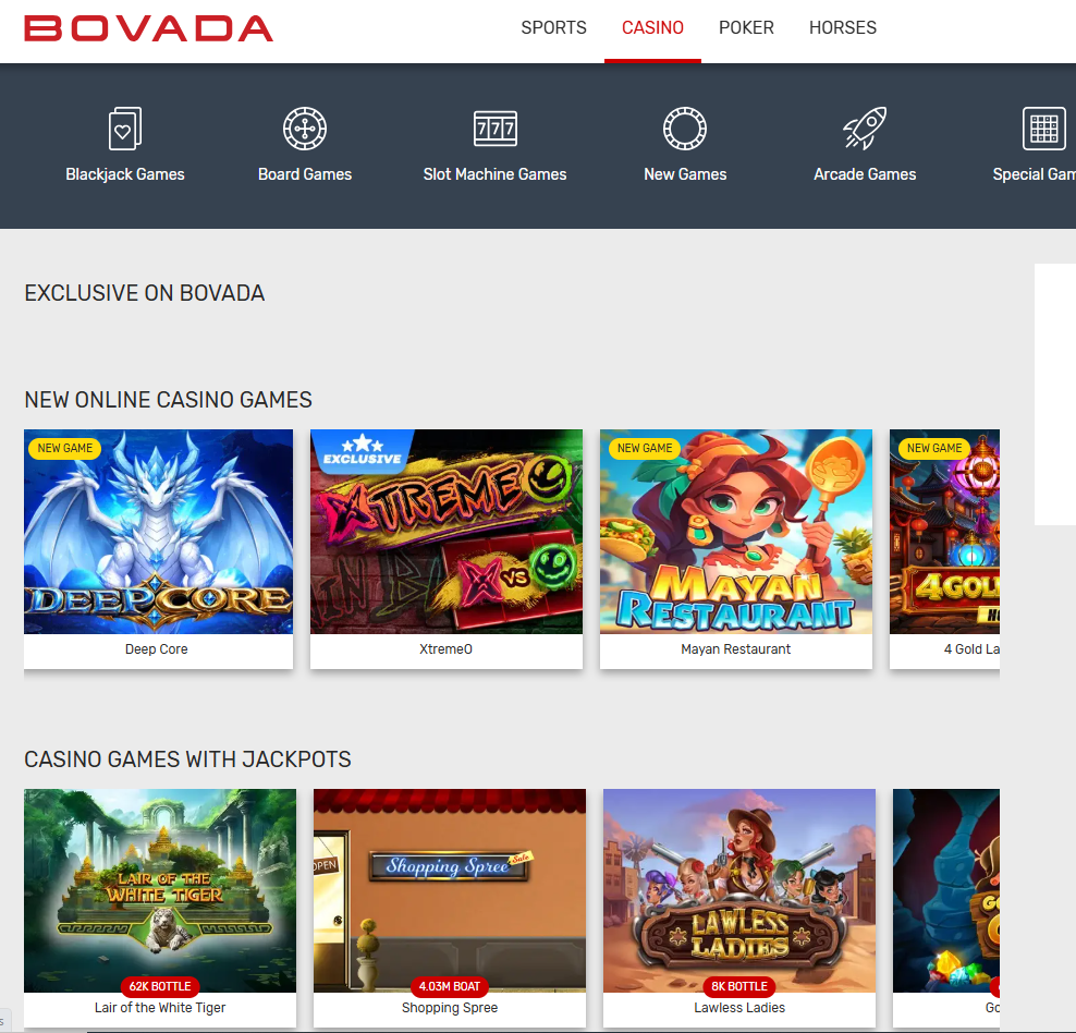 Bovada screenshot 1