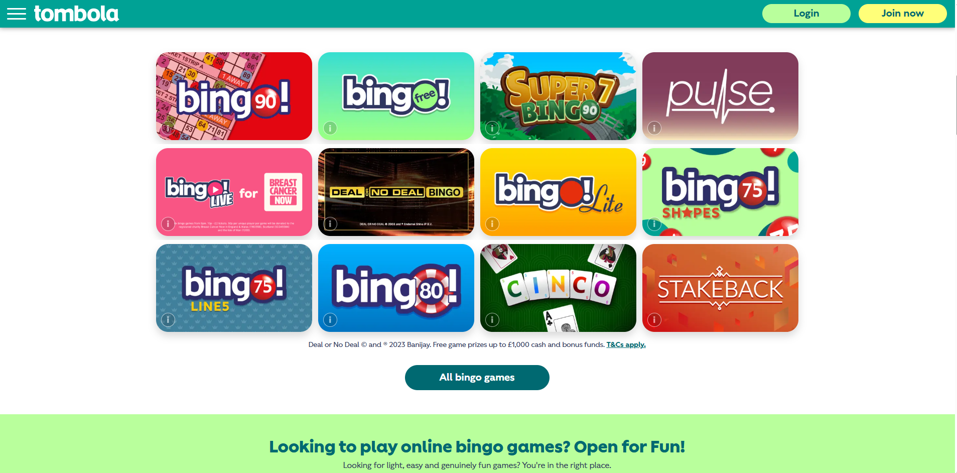 Tombola screenshot 2