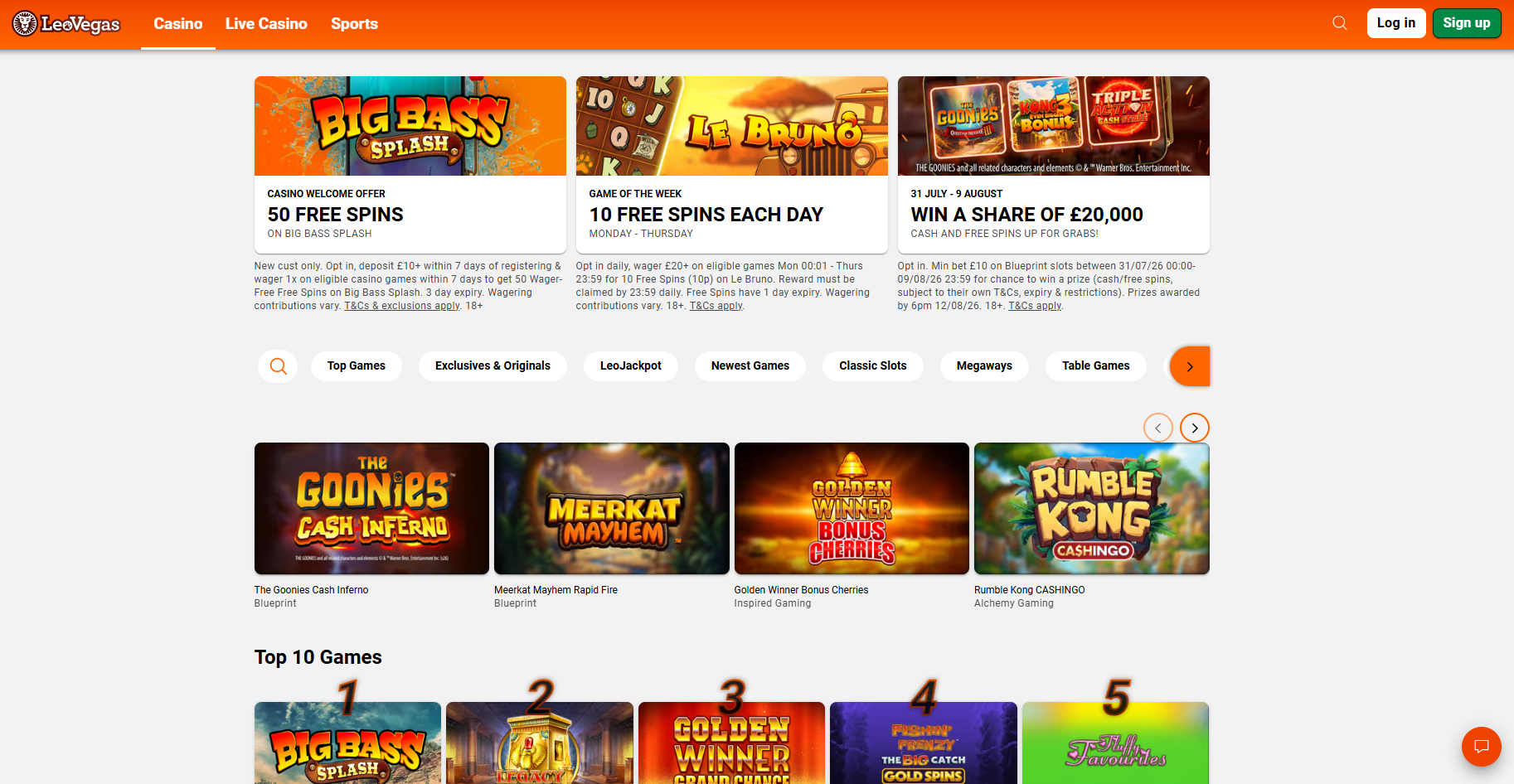 LeoVegas screenshot 2