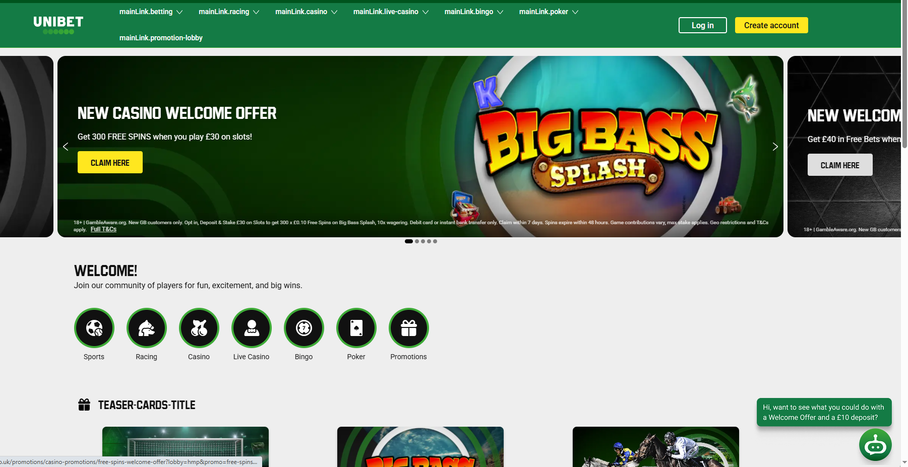Unibet screenshot 1